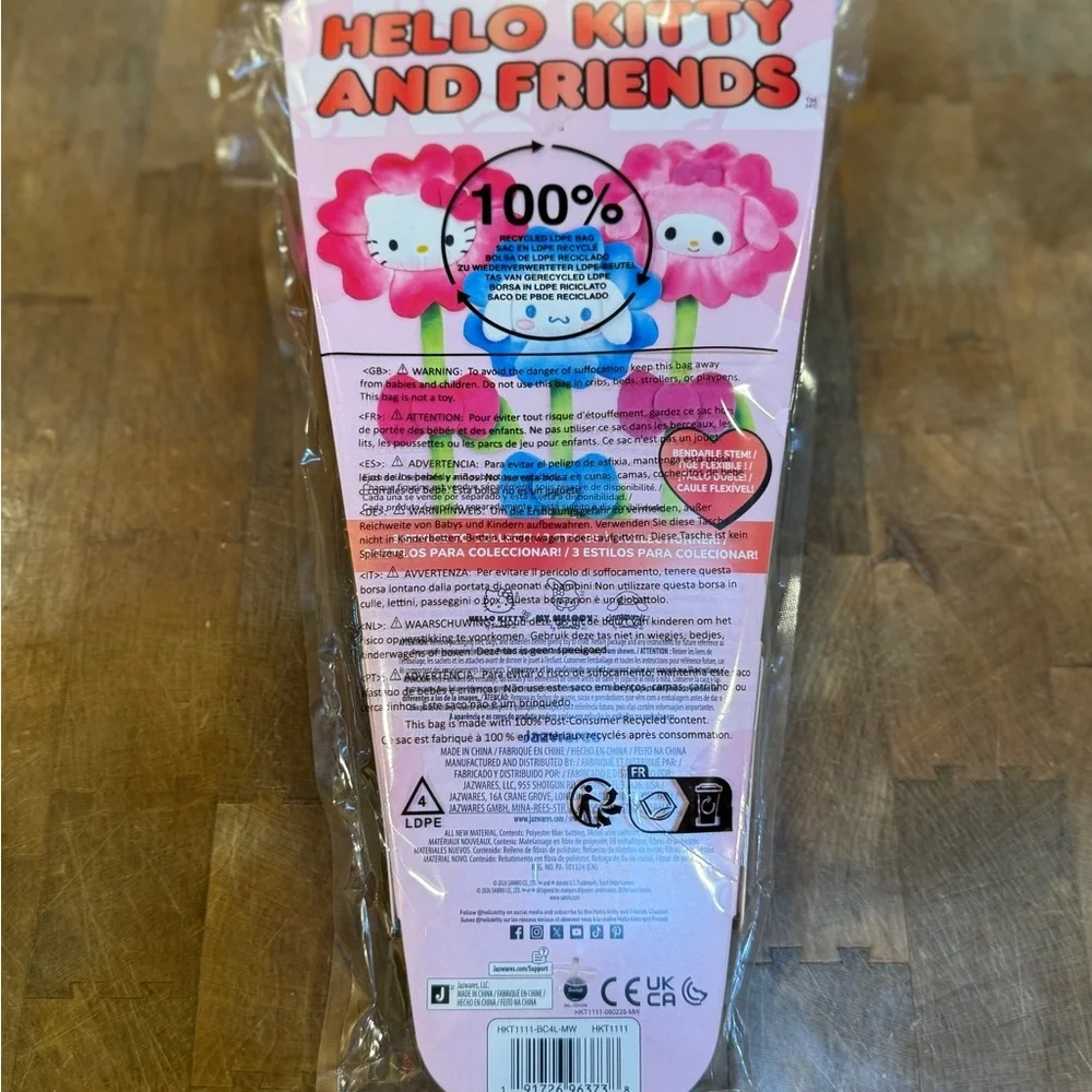 Hello Kitty and Friends Sanrio My Melody Pink Plush Flower Valentine’s Day New